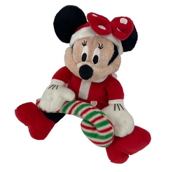 Minnie Mouse 8" Christmas Singing Plush Candy Candy Santa Hat Mrs Clause - Picture 1 of 7